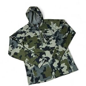 Kuiu Ultra Merino 145 Zip-T Hoodie Mens Medium Verde Camo 1/4 Zip PO1406 TMC
